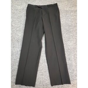 Hugo Boss Trousers Mens 34x31 Black Wool Dress Pants Red Label Flat Front